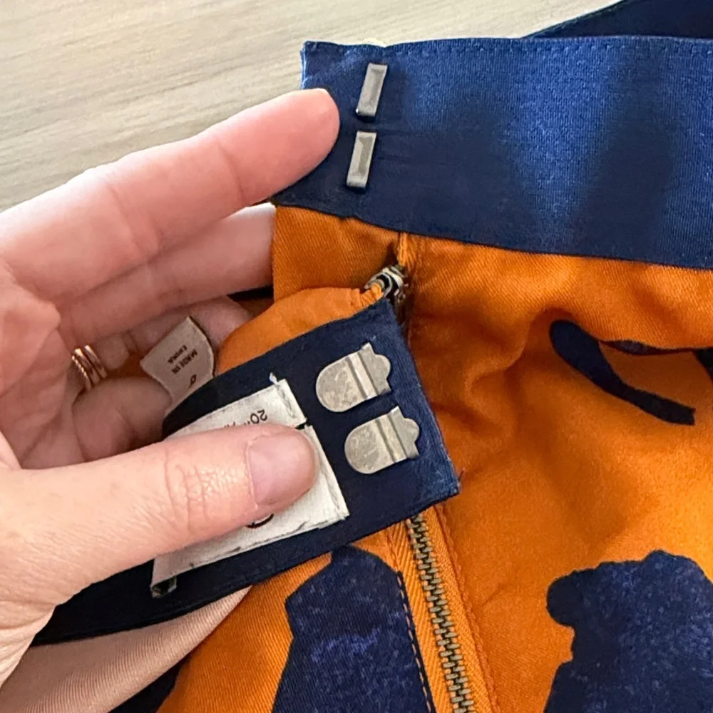 3.1 Phillip Lim Target 20th Anniversary Orange‎ Navy Leopard Print Mini Skirt 6